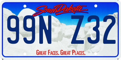 SD license plate 99NZ32