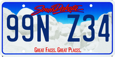 SD license plate 99NZ34