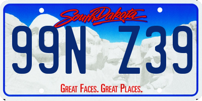 SD license plate 99NZ39