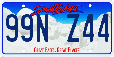 SD license plate 99NZ44
