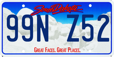 SD license plate 99NZ52