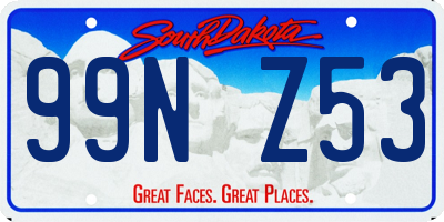 SD license plate 99NZ53