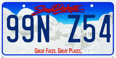 SD license plate 99NZ54