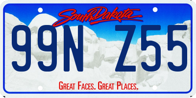 SD license plate 99NZ55