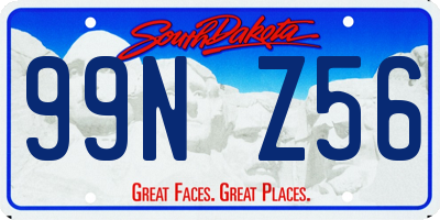 SD license plate 99NZ56