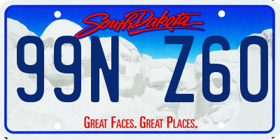 SD license plate 99NZ60