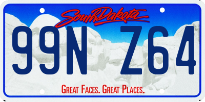 SD license plate 99NZ64
