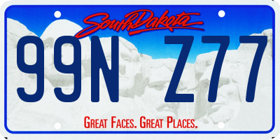 SD license plate 99NZ77