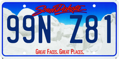 SD license plate 99NZ81