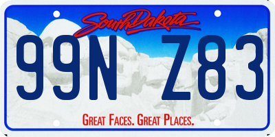 SD license plate 99NZ83