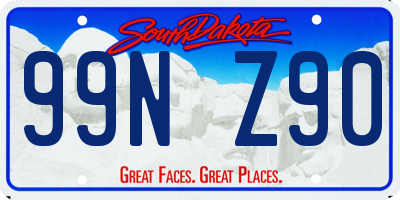 SD license plate 99NZ90