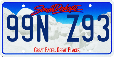 SD license plate 99NZ93