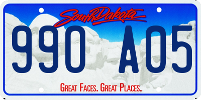 SD license plate 99OA05