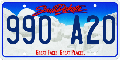 SD license plate 99OA20