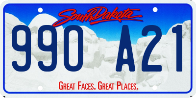 SD license plate 99OA21