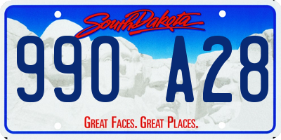 SD license plate 99OA28