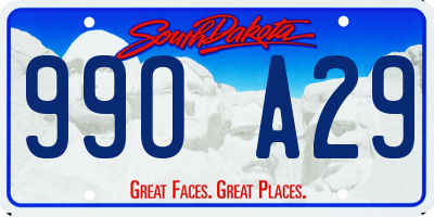 SD license plate 99OA29