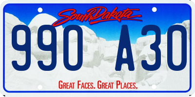 SD license plate 99OA30