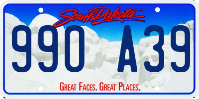 SD license plate 99OA39