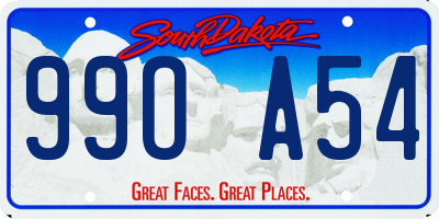 SD license plate 99OA54