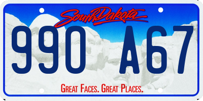 SD license plate 99OA67
