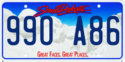SD license plate 99OA86