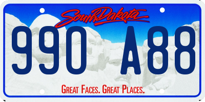 SD license plate 99OA88