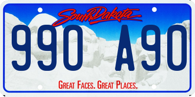 SD license plate 99OA90