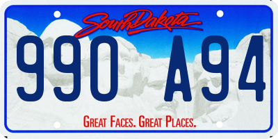 SD license plate 99OA94