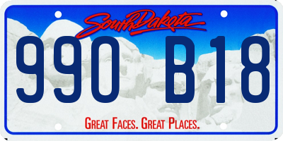 SD license plate 99OB18