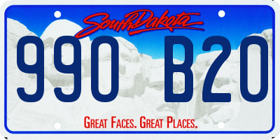 SD license plate 99OB20