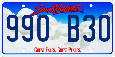 SD license plate 99OB30