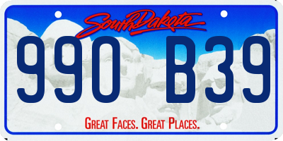 SD license plate 99OB39