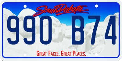 SD license plate 99OB74