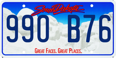SD license plate 99OB76