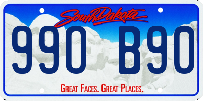 SD license plate 99OB90