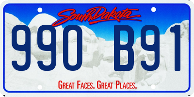 SD license plate 99OB91
