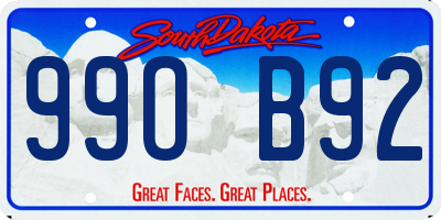 SD license plate 99OB92