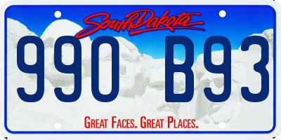 SD license plate 99OB93