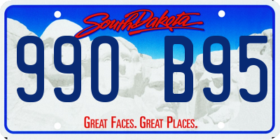 SD license plate 99OB95