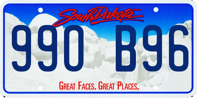 SD license plate 99OB96