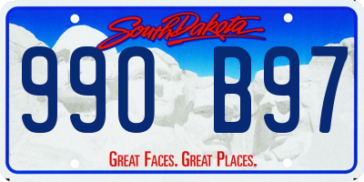 SD license plate 99OB97