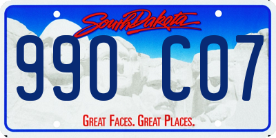SD license plate 99OC07