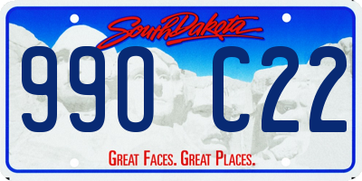 SD license plate 99OC22