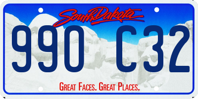 SD license plate 99OC32