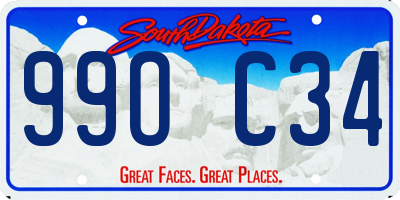SD license plate 99OC34