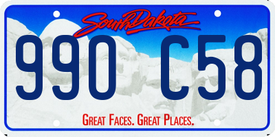 SD license plate 99OC58