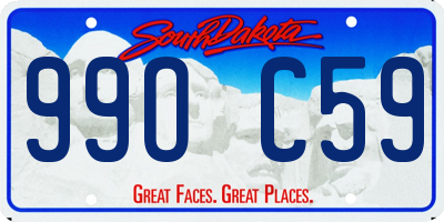 SD license plate 99OC59