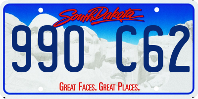 SD license plate 99OC62