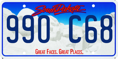 SD license plate 99OC68